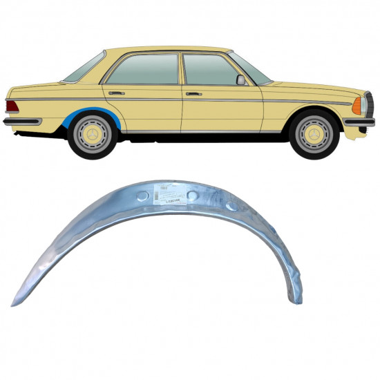 Aizmugurējā riteņa iekšējā arka priekš Mercedes W123 1975-1985 / Labā 8036