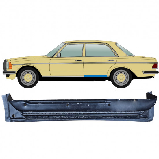 Aizmugurējo durvju iekšējā daļa priekš Mercedes W123 1975-1985 / Kreisā 6777