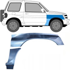 Priekšējā spārna daļa priekš Mitsubishi Pajero Pinin 1998-2007 / Labā / Komplekts 10055