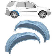 Aizmugurējā riteņa iekšējā arka priekš Mercedes M-Class ML W163 1998-2005 / Kreisais+Labais / Komplekts 16292