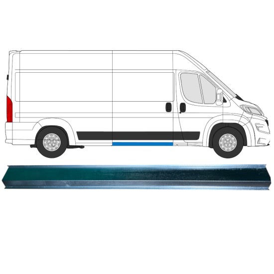 Vidējais iekšējais slieksnis priekš Opel Movano 2021-2026 / Kreisais = Labais (simetrisks) 16473