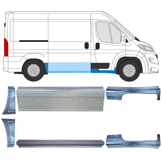 Remontdaļu komplekts priekš Opel Movano 2021-2026 / Kreisais+Labais 16536