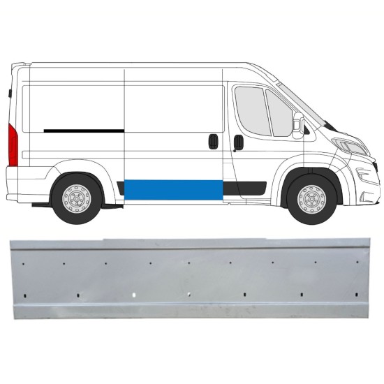 Bīdāmo durvju apakšējā loksne priekš Opel Movano 2021-2026 / Labā 16460