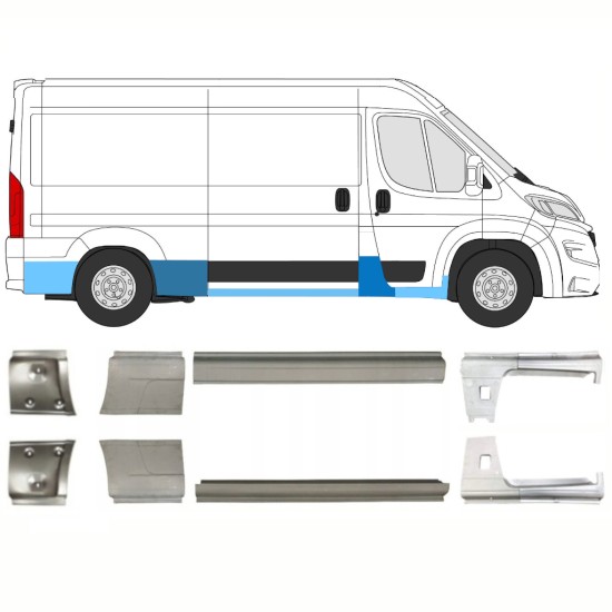 Remontdaļu komplekts priekš Opel Movano 2021-2026 / Kreisais+Labais 16444