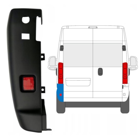 Aizmugurējā bufera stūris 180 grādi priekš Opel Movano 2021-2026 / Kreisā 16037