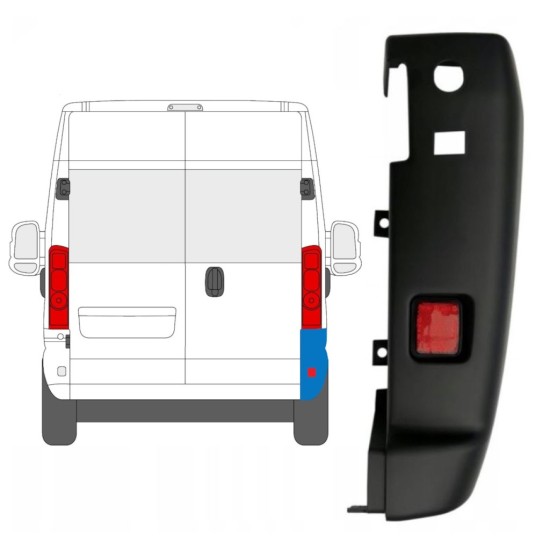 Aizmugurējā bufera stūris 180 grādi priekš Opel Movano 2021-2026 / Labā 16036