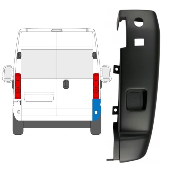 Aizmugurējā bufera stūris 180 grādi priekš Opel Movano 2021-2026 / Labā 15799