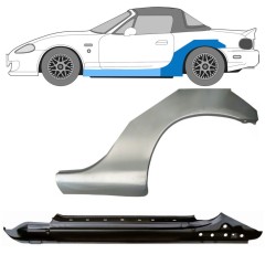 Pilns slieksnis + aizmugurējā arka priekš Mazda MX-5 1998-2005 NB / Kreisā / Komplekts 11146