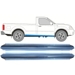 Slieksnis priekš Nissan Navara D22 1998-2005 / Kreisais = Labais (simetrisks) / Komplekts 9927
