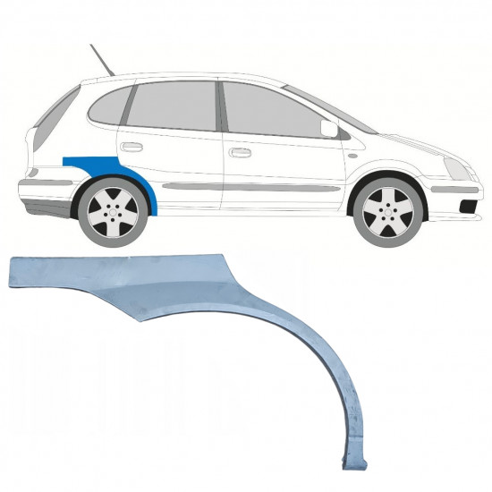 Aizmugurējā arka priekš Nissan Almera Tino 2000-2006 / Labā 7436