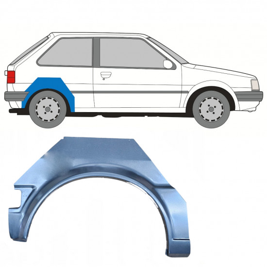 Aizmugurējā arka priekš Nissan Micra 1982-1992 / Labā 8038