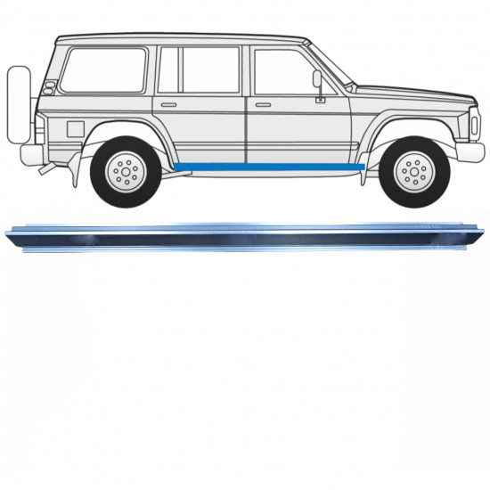 Slieksnis priekš Nissan Patrol 1990-1997 / Kreisais = Labais (simetrisks) 8598