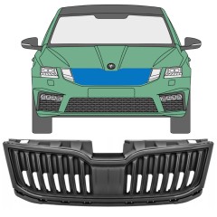 Melns režģis priekš Skoda Octavia III 2017-2020 / Komplekts 7549