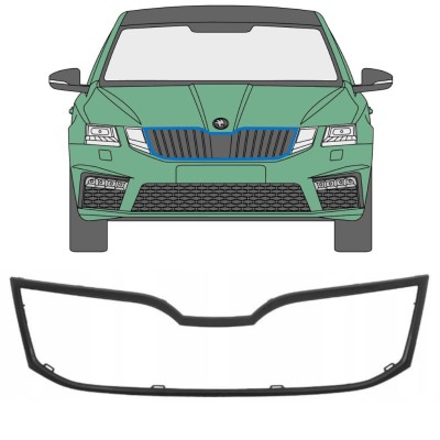 Radiatora restes rāmis priekš Skoda Octavia III 2017-2020 16207