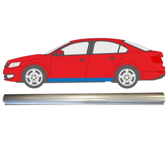 Sliekšņa apakšējā daļa priekš Skoda Octavia III 2013-2020 / Kreisā 14826 Sliekšņa apakšējā daļa priekš Skoda Octavia III 2013-2020 / Kreisā 14826