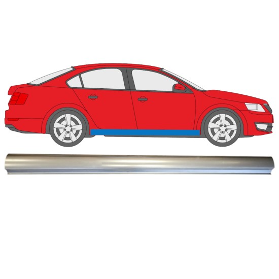 Sliekšņa apakšējā daļa priekš Skoda Octavia III 2013-2020 / Labā 14825 Sliekšņa apakšējā daļa priekš Skoda Octavia III 2013-2020 / Labā 14825