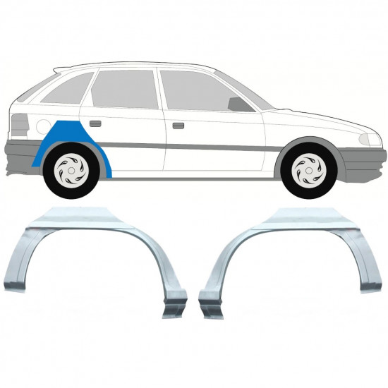 Aizmugurējā arka priekš Opel Astra 1991-2002 / Kreisais+Labais / HATCHBACK / Komplekts 9686
