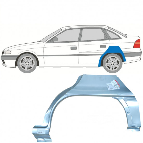 Aizmugurējā arka priekš Opel Astra 1991-2002 / Kreisā / SEDAN 7262