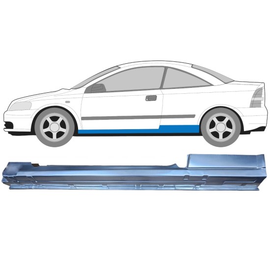 Pilns slieksnis priekš Opel Astra G 1998-2009 / Kreisā / COUPE 15963