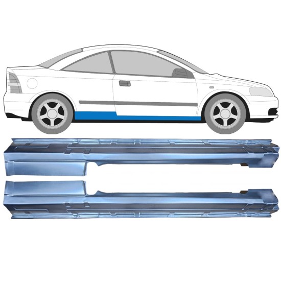 Pilns slieksnis priekš Opel Astra G 1998-2009 / Kreisais+Labais / COUPE 15964