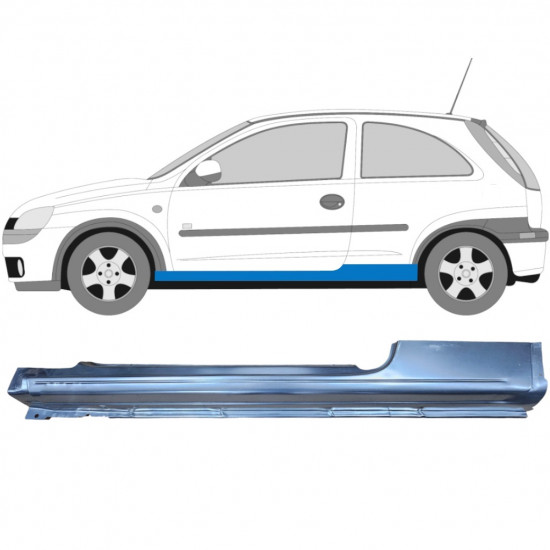 Slieksnis priekš Opel Corsa 2000-2010 / Kreisā 6878