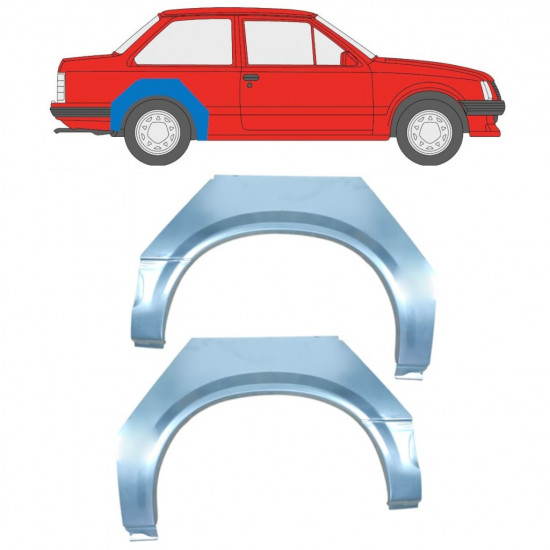 Aizmugurējā arka priekš Opel Corsa A 1982-1993 / Kreisais+Labais / Komplekts 11020