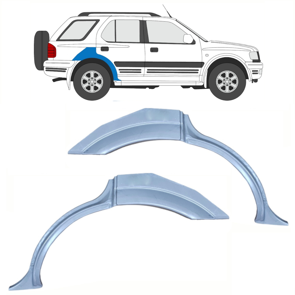 Aizmugurējā Arka Priekš Opel Frontera B 1999-2002 / Kreisais+Labais / Komplekts 10375