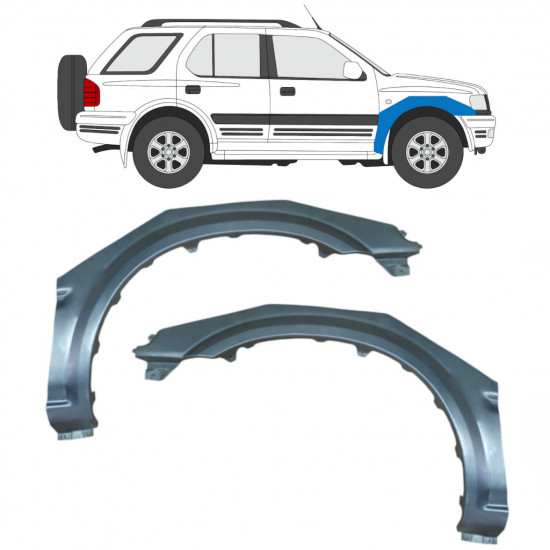 Priekšējā spārna daļa priekš Opel Frontera B 1999-2002 / Kreisais+Labais / Komplekts 9994