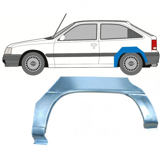 Aizmugurējā arka priekš Opel Kadett 1984-1993 / Kreisā 7362