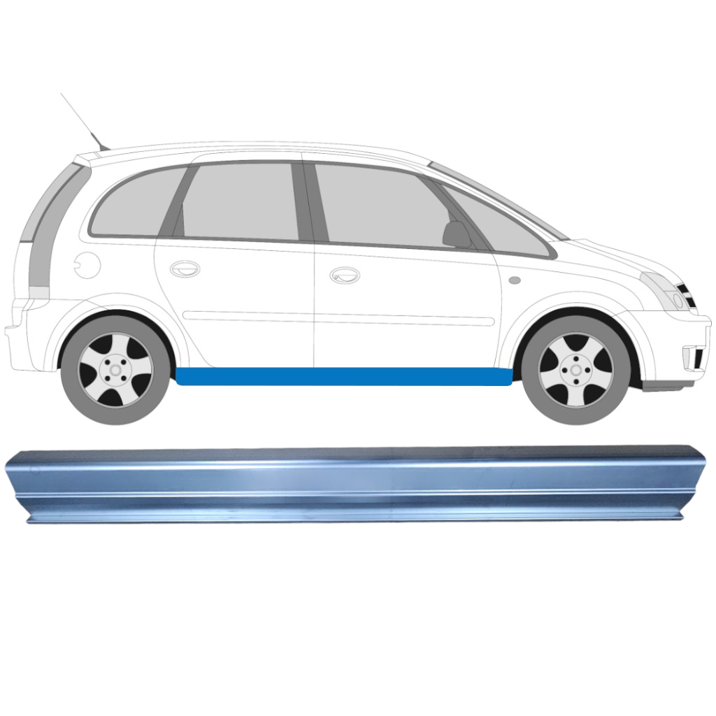 Slieksnis Priekš Opel Meriva 2003-2010 / Kreisais = Labais (Simetrisks) 6884