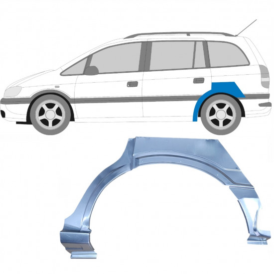 Aizmugurējā arka priekš Opel Zafira 1999-2005 / Kreisā 6889