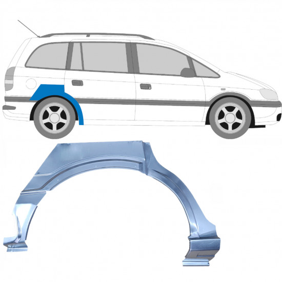 Aizmugurējā arka priekš Opel Zafira 1999-2005 / Labā 6888