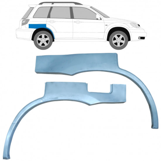 Aizmugurējā arka priekš Mitsubishi Outlander 2003-2007 / Kreisais+Labais / Komplekts 9257