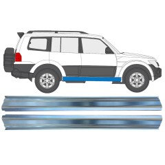 Slieksnis priekš Mitsubishi Pajero 2006-2021 / Kreisais+Labais / Komplekts 16351