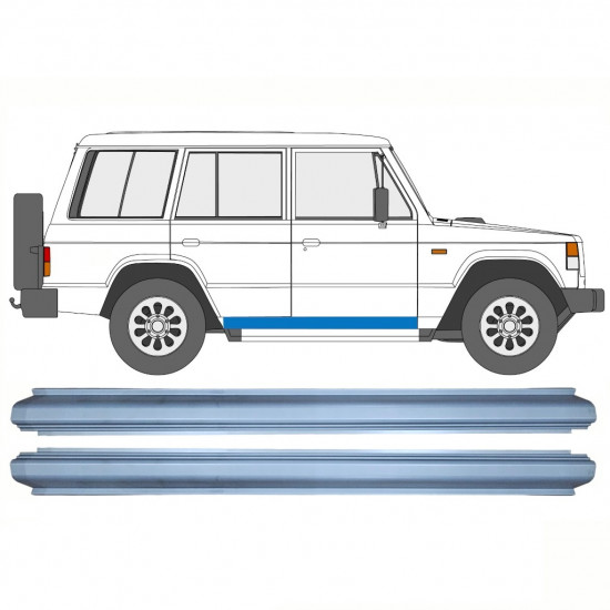 Slieksnis priekš Mitsubishi Pajero 1982-1992 / Kreisais = Labais (simetrisks) / Komplekts 10363