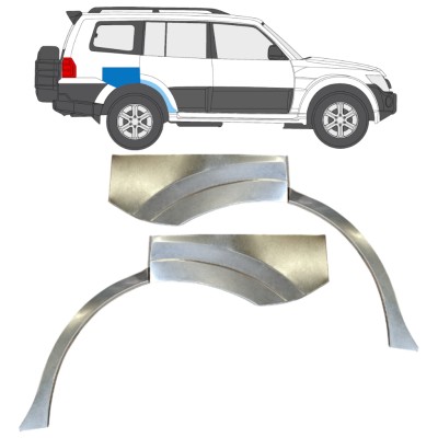 Aizmugurējā arka priekš Mitsubishi Pajero 2006-2021 / Kreisais+Labais / Komplekts 14842