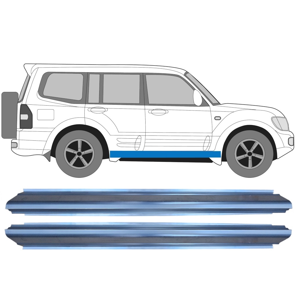 Slieksnis Priekš Mitsubishi Pajero 1999-2006 / Kreisais+Labais / Komplekts 11362