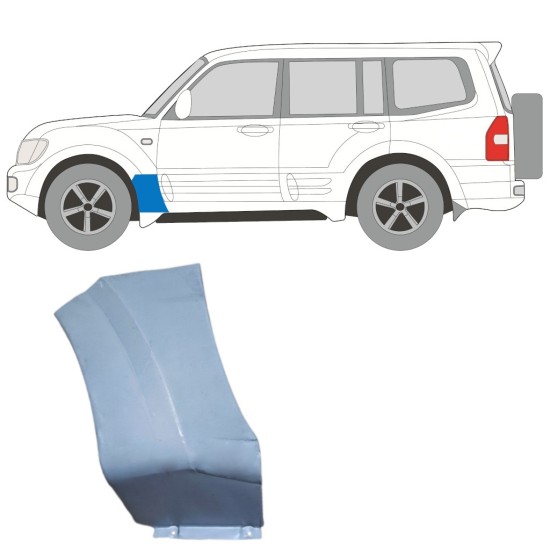 Priekšējā spārna daļa priekš Mitsubishi Pajero 1999-2006 / Kreisā 16902