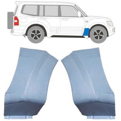 Priekšējā spārna daļa priekš Mitsubishi Pajero 1999-2006 / Kreisais+Labais / Komplekts 16903