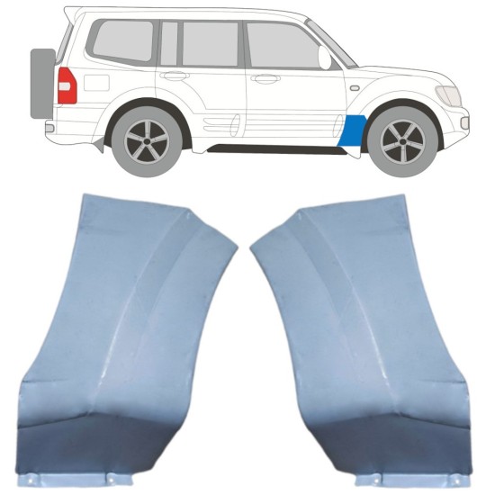 Priekšējā spārna daļa priekš Mitsubishi Pajero 1999-2006 / Kreisais+Labais / Komplekts 16903