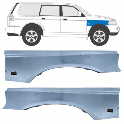Priekšējā spārna daļa priekš Mitsubishi Pajero Sport 1996-2008 / Kreisais+Labais / Komplekts 10104