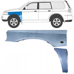 Priekšējā spārna daļa priekš Mitsubishi Pajero Sport 1996-2008 / Kreisā / Komplekts 8543