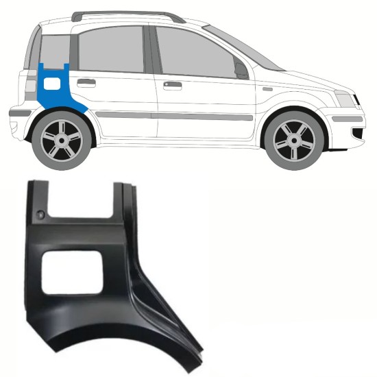 Aizmugurējā arka priekš Fiat Panda 2003-2012 / Labā 10751