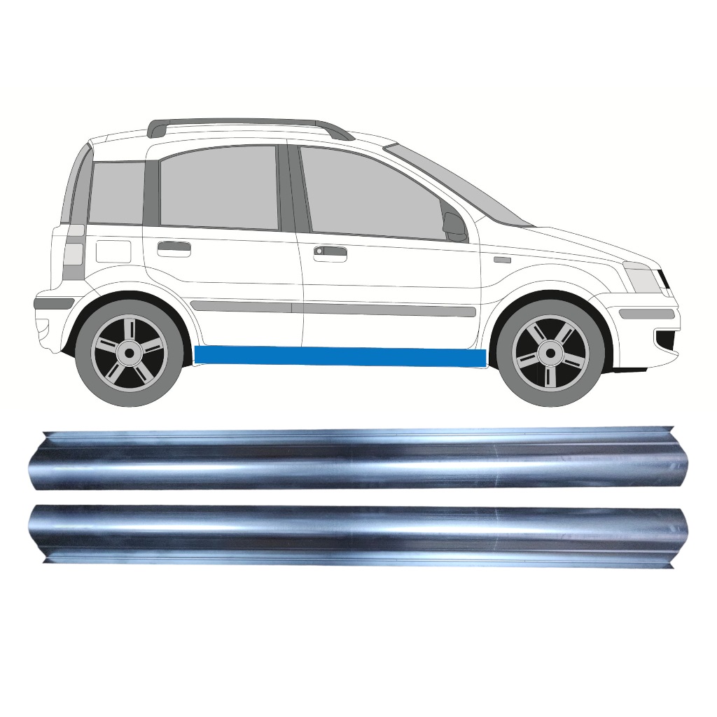 Slieksnis Priekš Fiat Panda 2003-2012 / Kreisais = Labais (Simetrisks) / Komplekts 10481