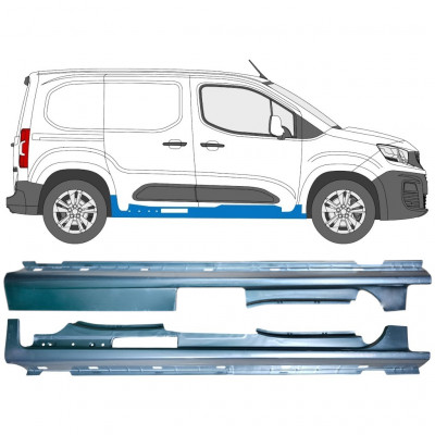 Pilns slieksnis priekš Peugeot Partner 2018-2023 / Kreisā / Labā / Kreisais+Labais / Komplekts 12881