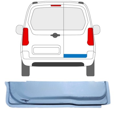 Aizmugurējo durvju iekšējā daļa priekš Citroen Berlingo 2008-2018 / Labā 16909