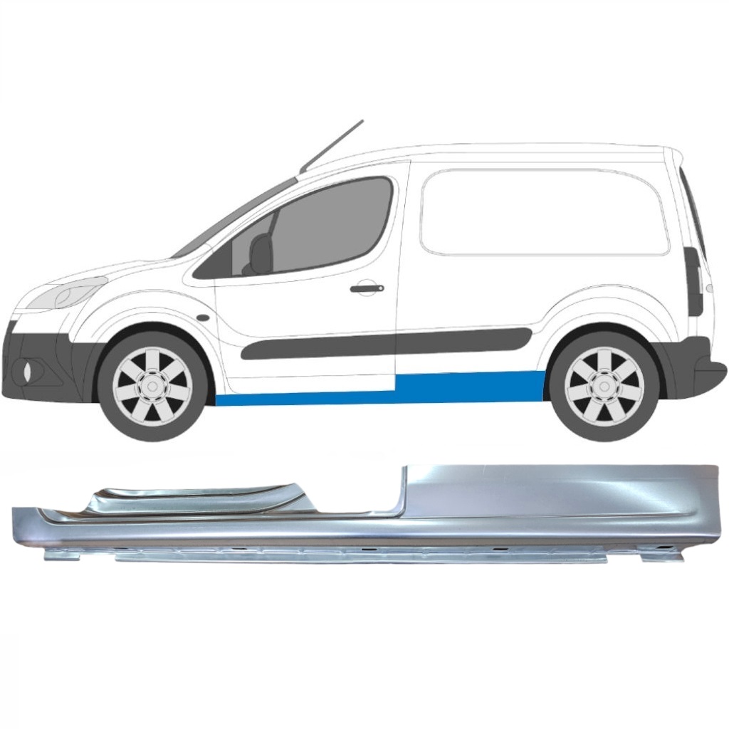 Pilns Slieksnis Priekš Peugeot Partner 2008-2018 / Kreisā 5409