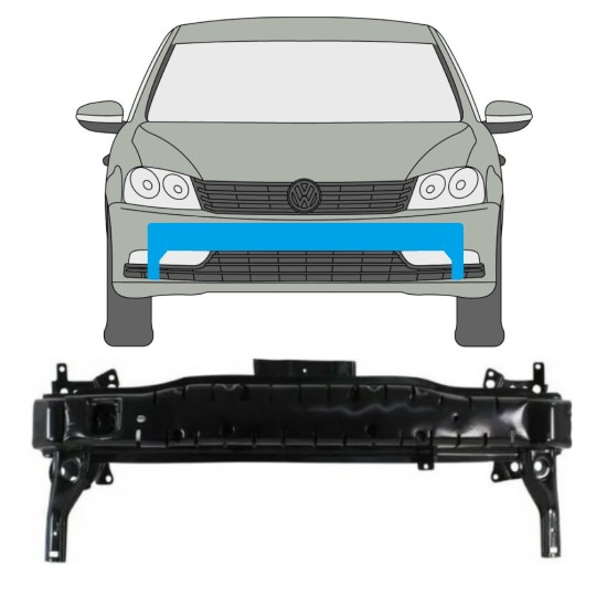 Priekšējais pastiprinājums priekš Volkswagen Passat B7 2010-2015 17259