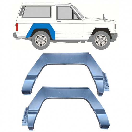 Aizmugurējā arka priekš Nissan Patrol 1979-1993 / Kreisais+Labais / Komplekts 10412