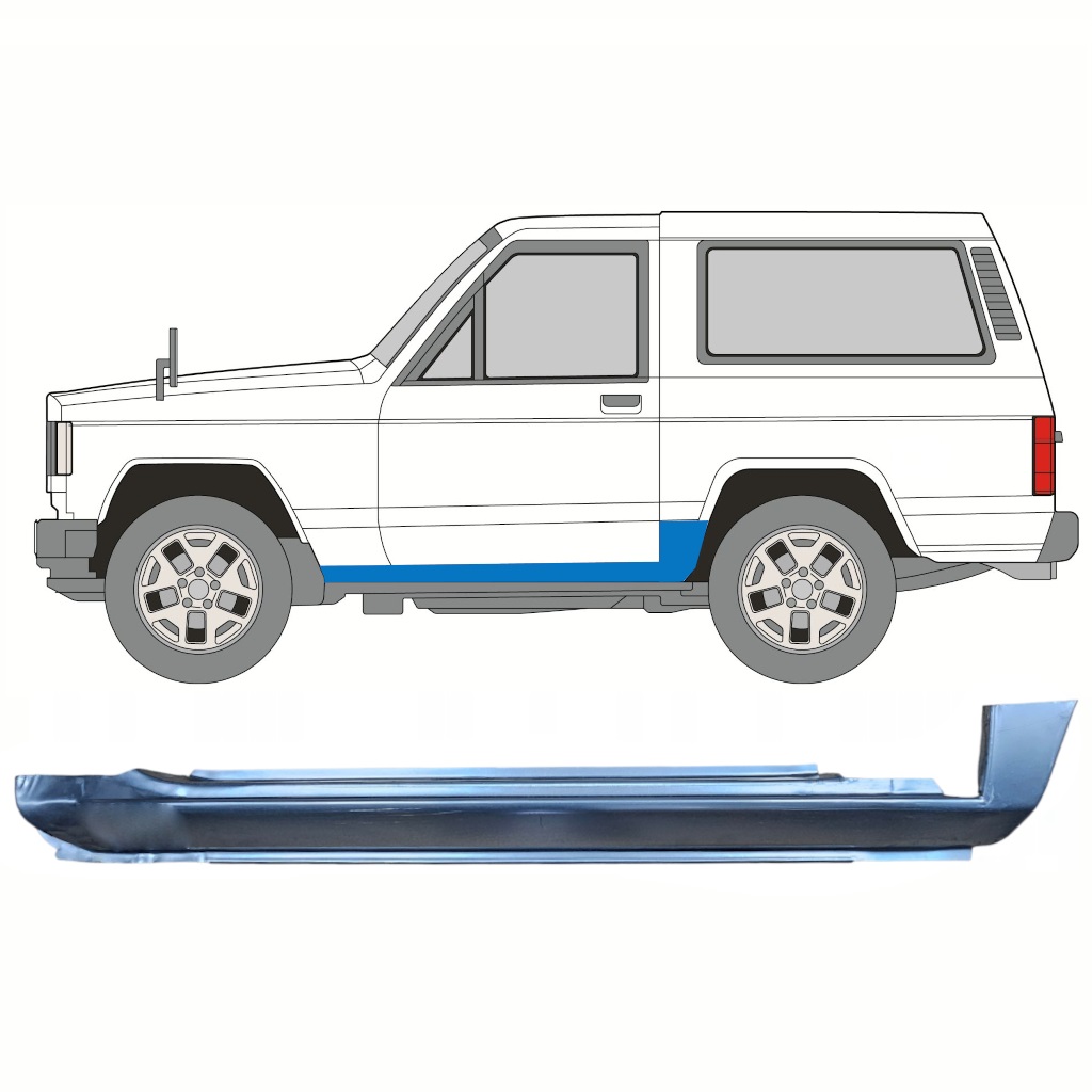 Pilns Slieksnis Priekš Nissan Patrol K160 1979-1990 / Kreisā 8640